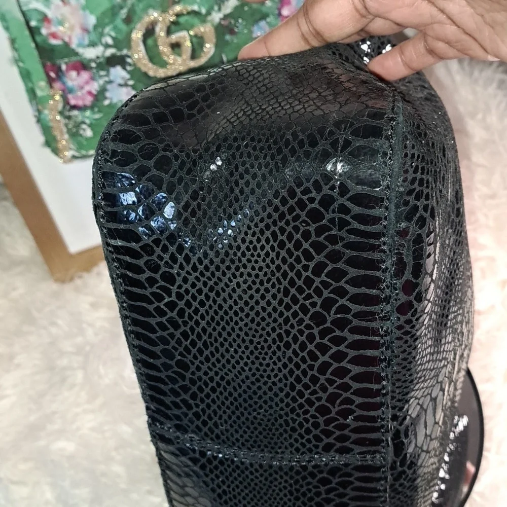 Michael Kors Snakeskin Embossed  Shoulder Bag